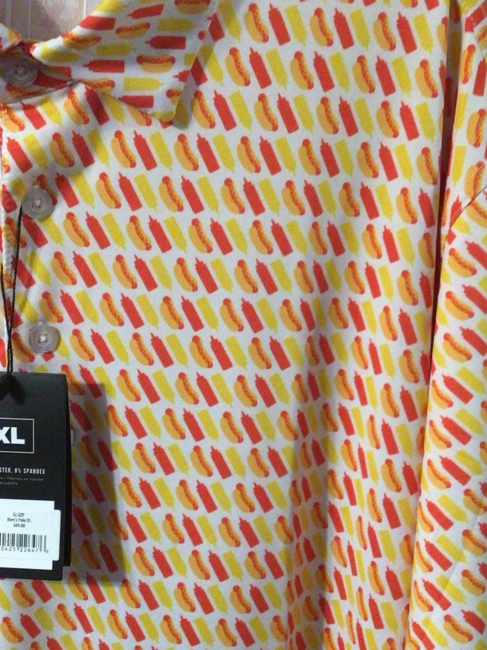 XL Size Waggle “Glizzy” Men’s Golf Polo - Picture 2 of 6